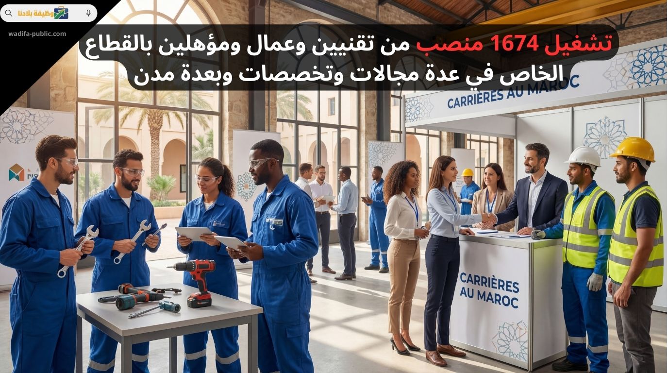 إعلان توظيف ANAPEC لـ 1674 منصب في عدة مجالات بالمغرب 2026