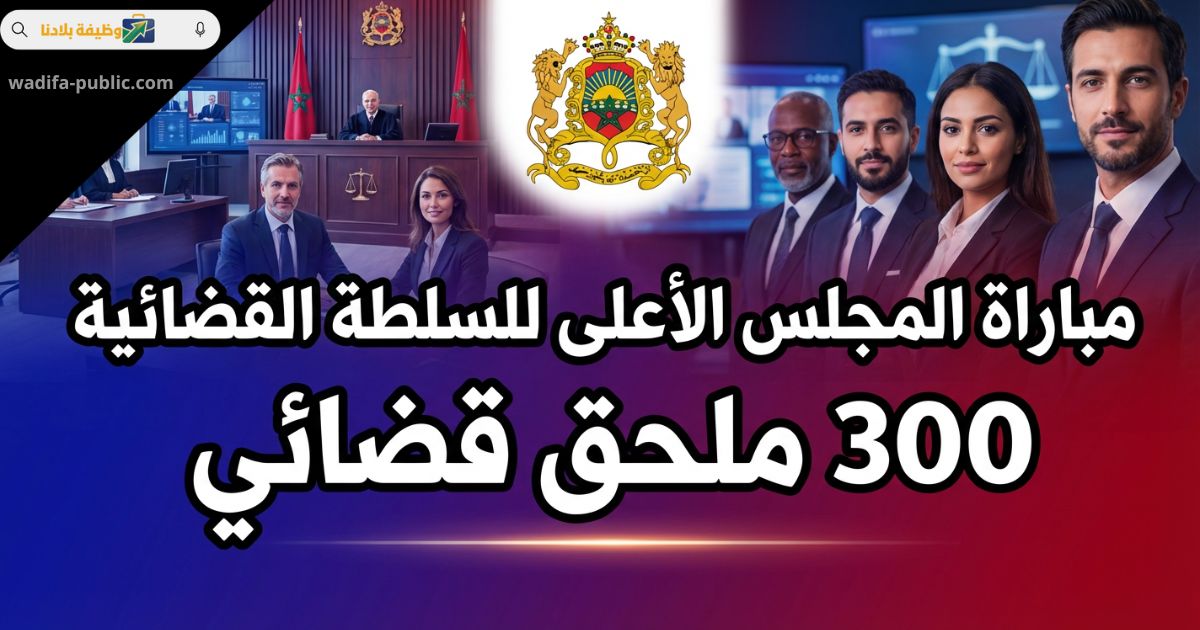 إعلان مباراة توظيف المجلس الأعلى للسلطة القضائية لـ 300 منصب ملحق قضائي بالمغرب 2026